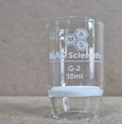 Glass Crucible 30ml with Fixed Sintered Filter G4 Dia 34mm – MAS 1299-30-G4